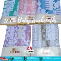 12 Pk Baby Washcloth