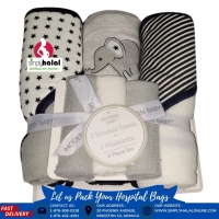 3 Pk Hooded Towels & 3 Washcloth Gift Set