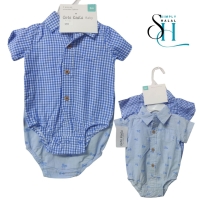 2 Pk Onesies with Collar