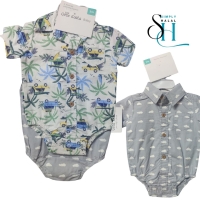 2 Pk Onesies with Collar