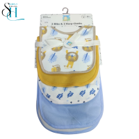 2 Pk Bibs & 2 Pk Burp Cloths